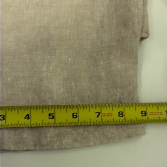 Chico's Tan Capris 100%Linen Relaxed Fit capris #204 - Picture 9 of 9